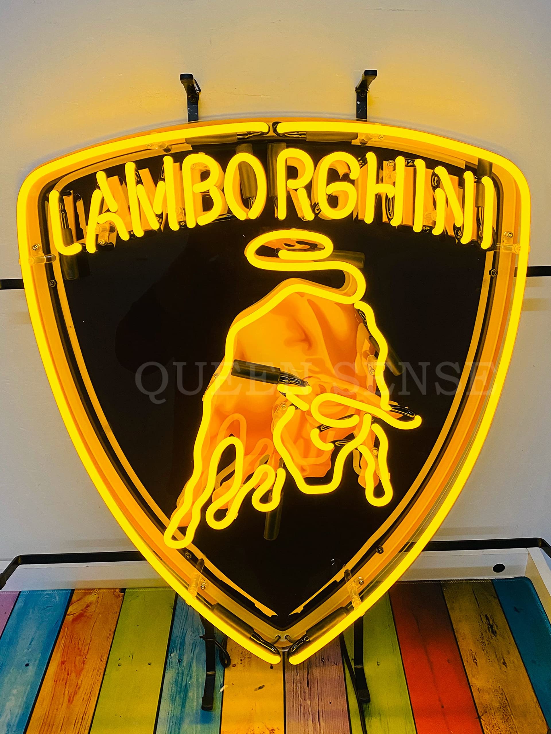 値下げ‼️激レア‼️LAMBORGHINI ランボルギーニ LED3Dネオン看板 ‼️ Queen Sense 24